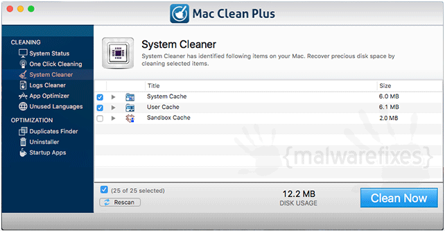 mac cleaner startup